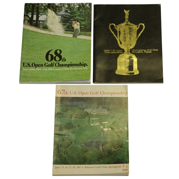 1967, 1968 & 1969 US Open Programs - Nicklaus, Trevino & Moody Wins