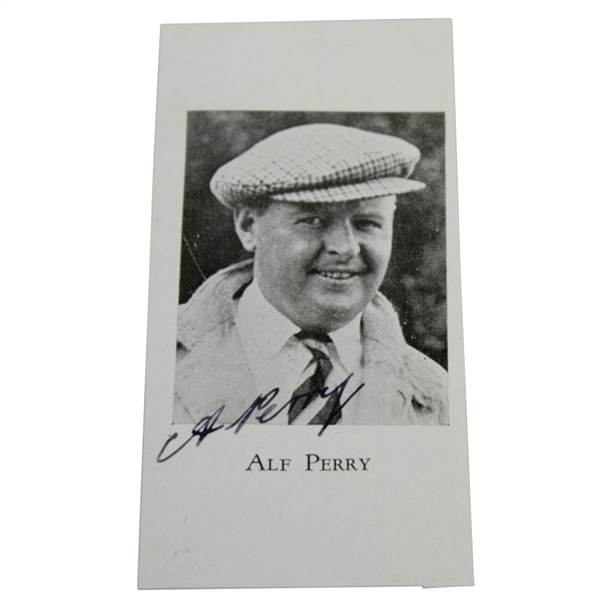 Alf Perry Signed Photo - 1935 Open Champion JSA ALOA