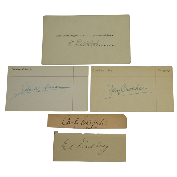 Dudley, Compston, Dawson, Crocker & Easterbrook Signatures JSA ALOA