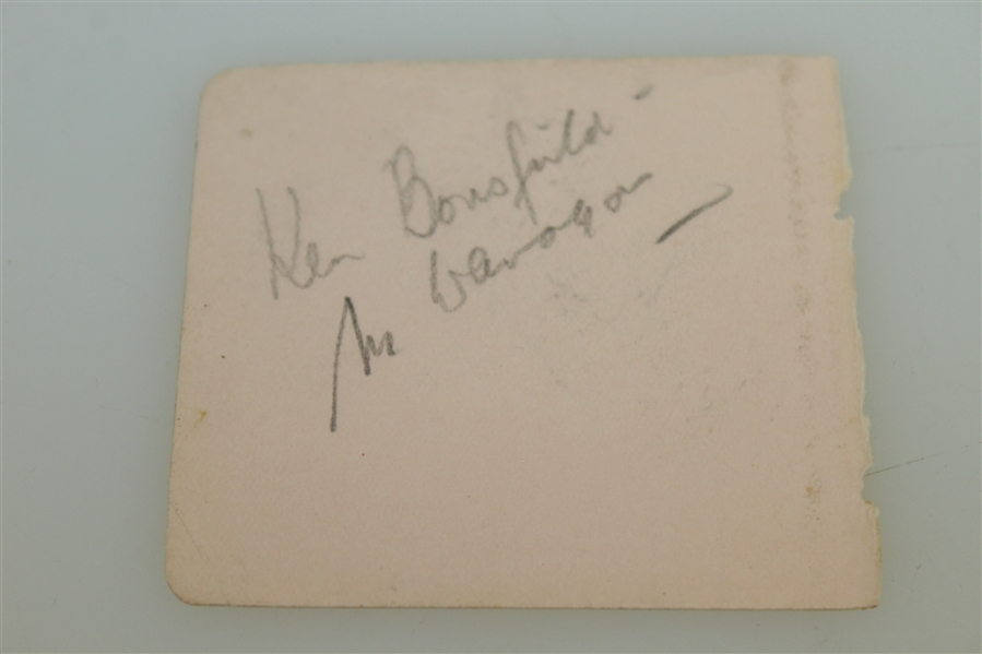 Max Faulkner Signed Album Page - 1951 Open Championship Winner JSA ALOA