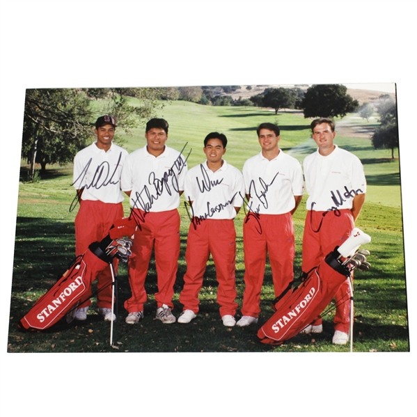 Tiger Woods & Teammates Signed 1995 Stanford Golf Team Photo JSA FULL LETTER #BB15308