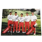 Tiger Woods & Teammates Signed 1995 Stanford Golf Team Photo JSA FULL LETTER #BB15308