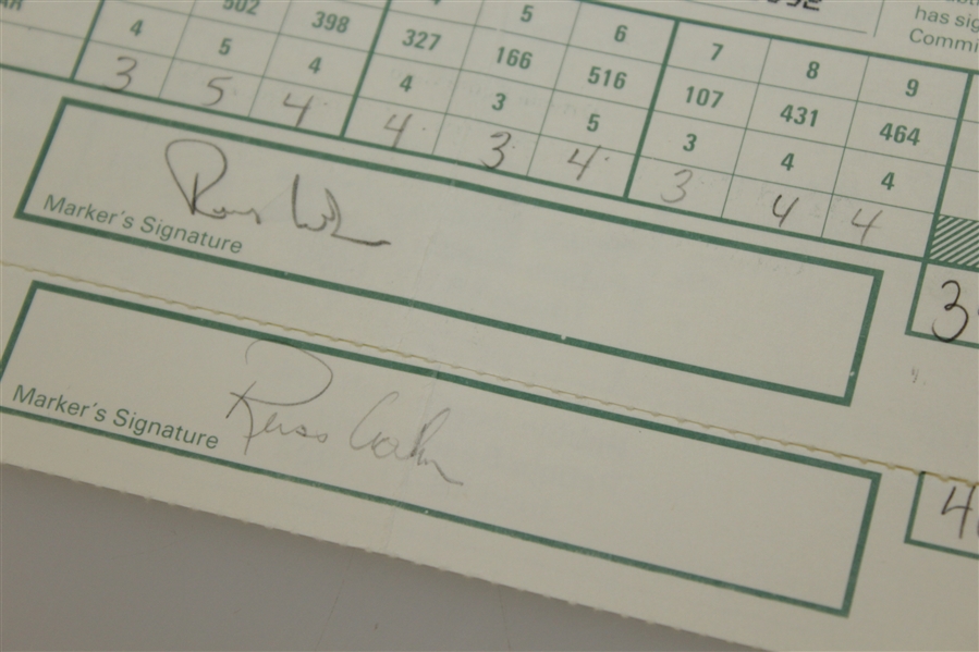 Phil Mickelson Signed Used 1992 US Open Pebble Beach Scorecards (2) JSA ALOA