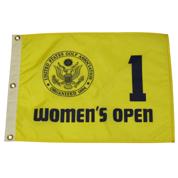 Tournament Used Women's US Open Yellow Flag - Hole #1