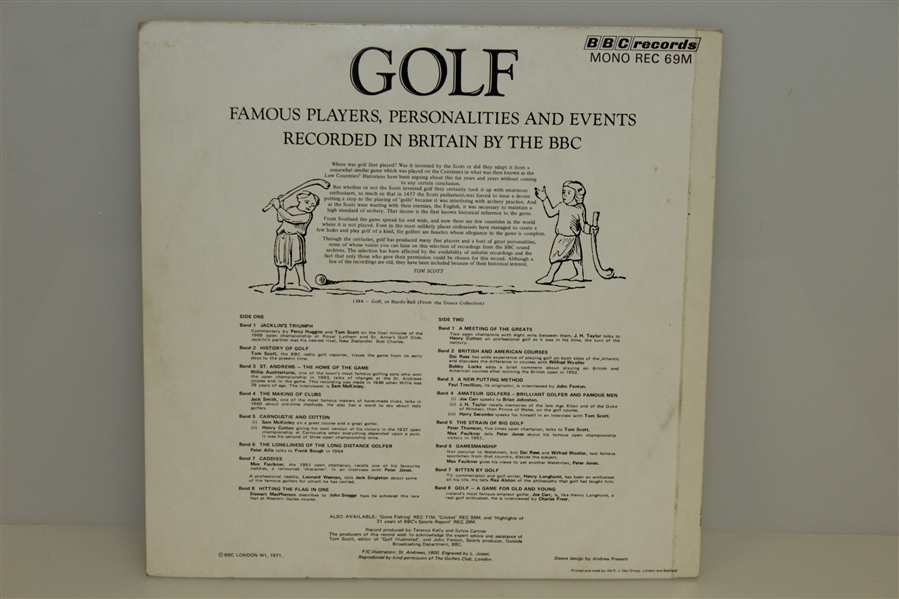 1971 Classic BBC Record Golf - Famous Players, Personalities and Events