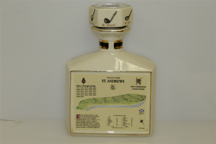 St Andrews The Old Course Porcelain Artist Proof Decanter by Bill Waugh - The Clubhouse Collections