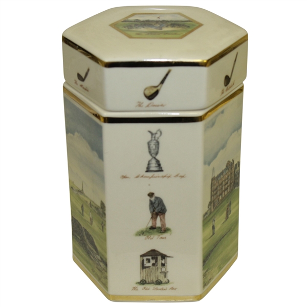 St Andrews Golf Theme Collector Series Decanter by Artist Bill Waugh - Crown Duchy of England