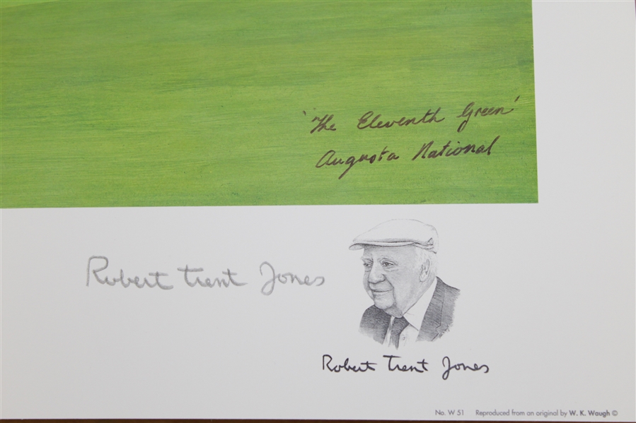 Bill Waugh Artists Proof #11! - Augusta 11th Green RTJ Collection Signed by Jones & Waugh JSA ALOA