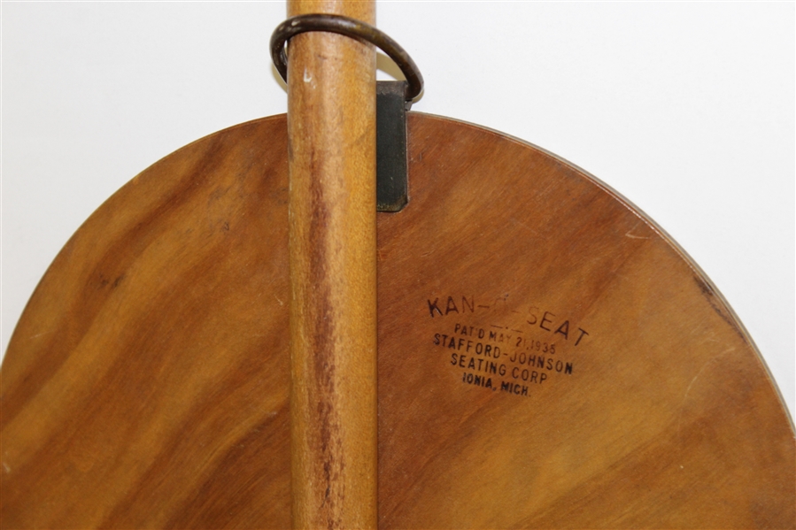 Craig Wood, Guldahl, Hogan & Others Signed Vintage 1941 Wood Fold Seat JSA FULL #Z56333