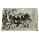 1962 Palmer, Nicklaus & Player Original UPI Wire Photo - Earliest Big 3 Image