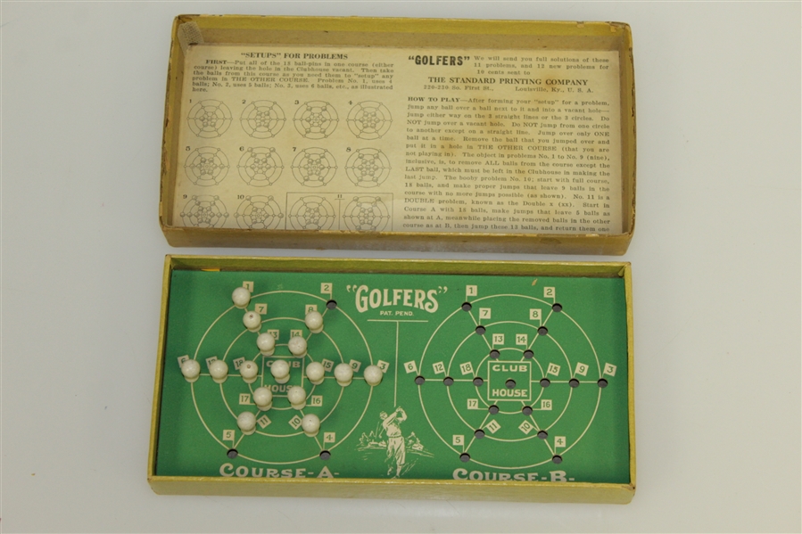 The Fascinating Game of 'Golfers' Pat. Pend. Peg Vintage Game - Stand Print Co. of Louisville