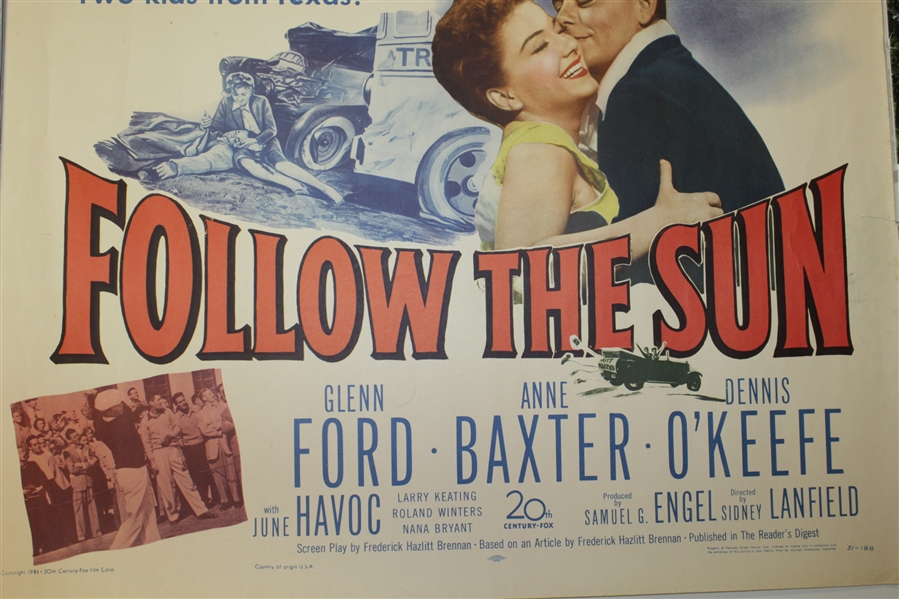 Authentic 'Follow the Sun' Ltd Ed Theatrical Release Movie Litho-Poster