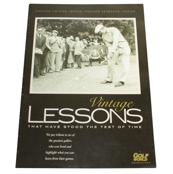 Vintage Lessons That Have Stood the Test of Time Publication - Hogan, Jones, Sarazen Etc. 