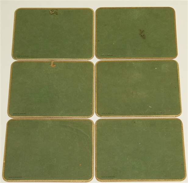 Perrier Golf Rule Coaster Set w/ Illustrations By Charles Crombie - Reproductions of Prints Circa 1905