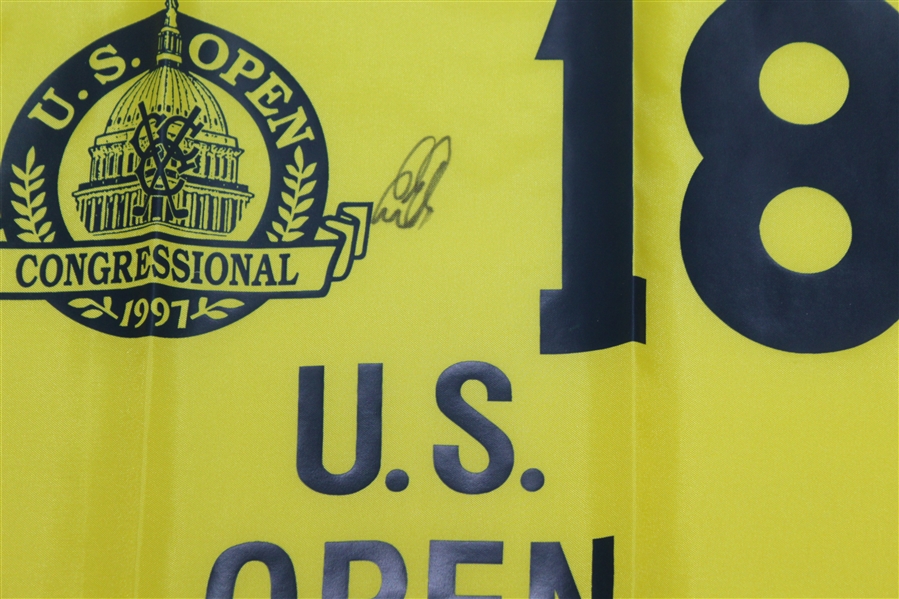 Ernie Els Signed 1997 US Open at Congressional Country Club Flag JSA ALOA