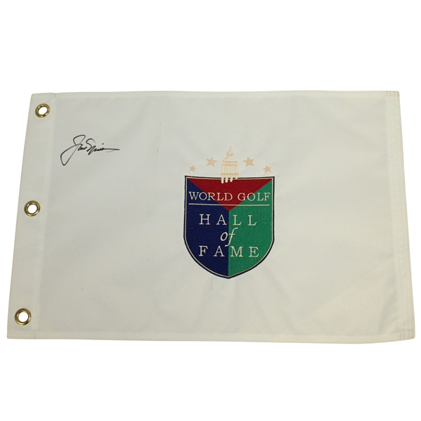 Jack Nicklaus Signed World Golf Hall of Fame Embroidered Flag JSA ALOA