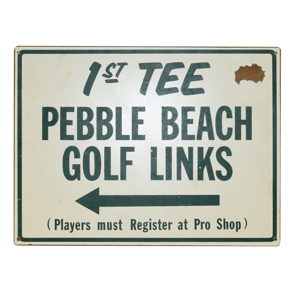 Pebble Beach Golf Links '1st Tee' Sign
