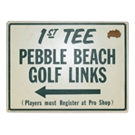 Pebble Beach Golf Links 1st Tee Sign