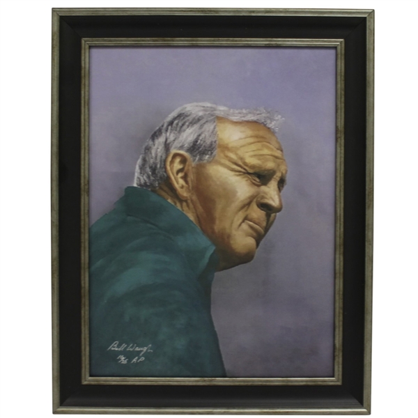 Arnold Palmer Ltd Ed 16/25 Artists Proof Canvas Portrait Painting by Bill Waugh