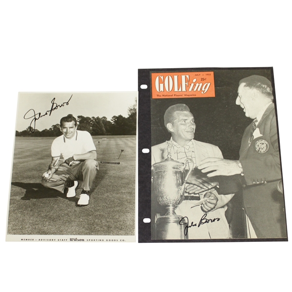 1952 Julius Boros Signed 'Golfing Magazine' Cover & Photo JSA ALOA