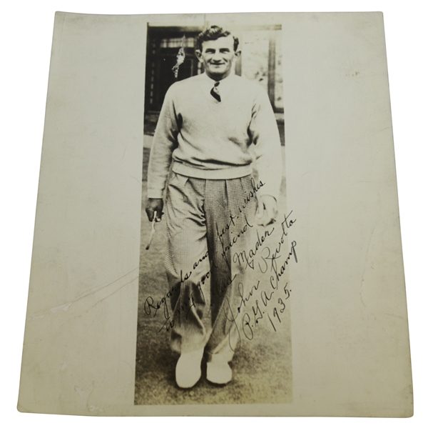 John Revolta Signed Photo & Inscribed 'PGA Champ 1935' JSA #CC00378