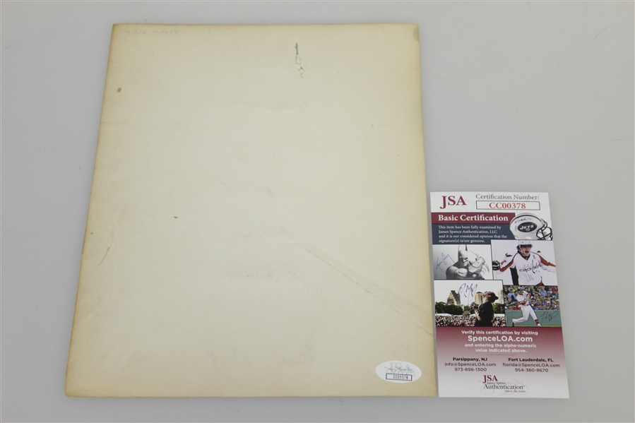 John Revolta Signed Photo & Inscribed 'PGA Champ 1935' JSA #CC00378