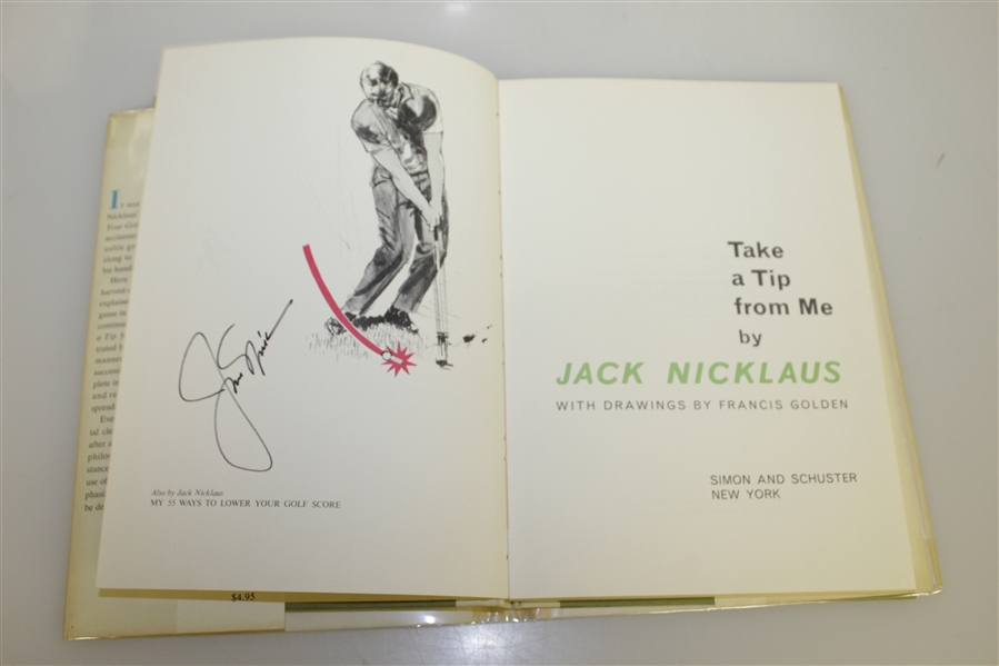Jack Nicklaus Signed Take a Tip From Me Book JSA ALOA