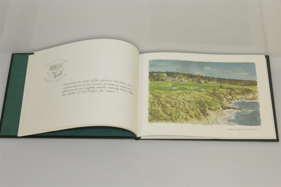 2000 US Open at Pebble Beach Artist's Sketchbook Deluxe Edition by Kenneth Reed w/ Slipcase 81/250