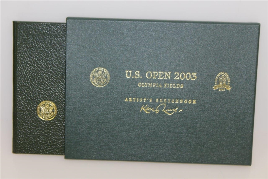 2003 US Open at Olympia Fields Artist's Sketchbook Deluxe Edition by Kenneth Reed w/ Slipcase 81/250
