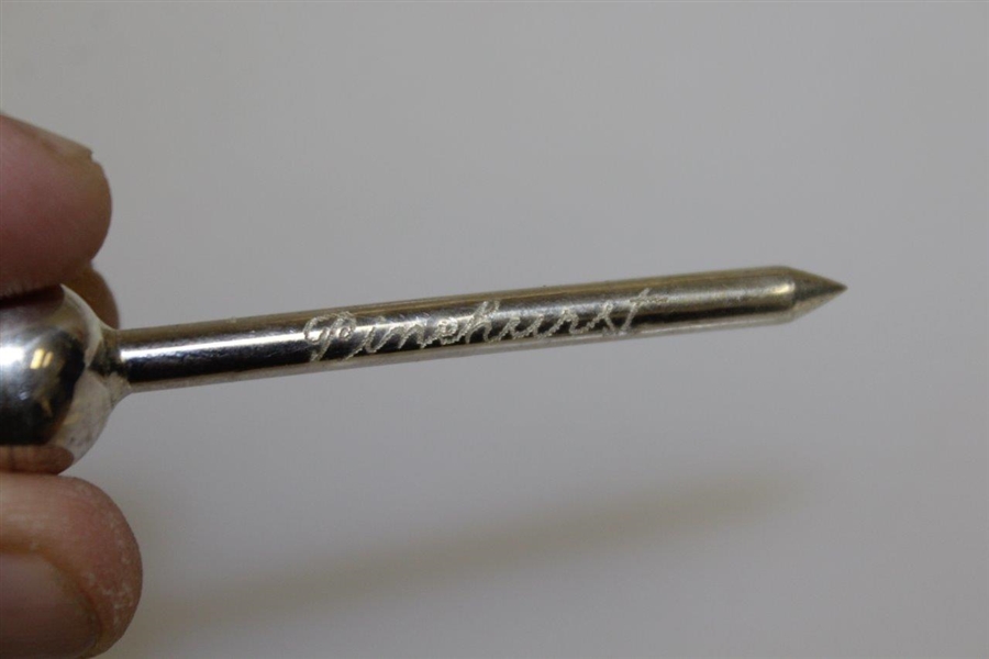 Pinehurst Engraved Vintage Sterling Silver Golf Tee 