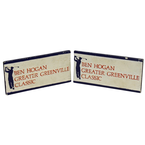Ben Hogan Greater Greenville Classic Cement Signs - A Pair