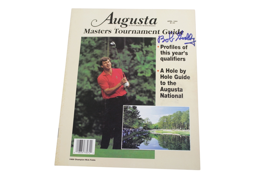 bob Goalby Signed 1990 Augusta Masters Tournament Guide JSA ALOA
