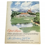 1959 US Amateur Championship at Broadmoor GC Program - Jack Nicklaus Winner - 1st Major?