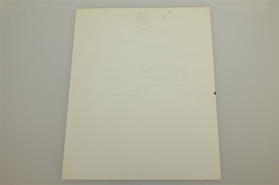 Hazel Salmon Signed Letter to Charles Price - January 26, 1983 JSA ALOA