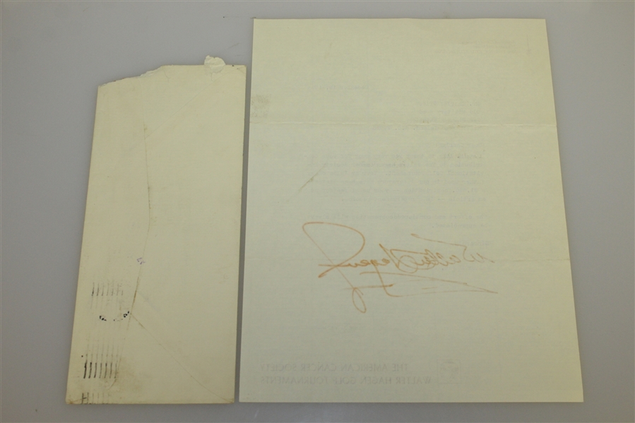 Walter Hagen, Jr. Signed Letter to Charles Price - December 10, 1975 JSA ALOA
