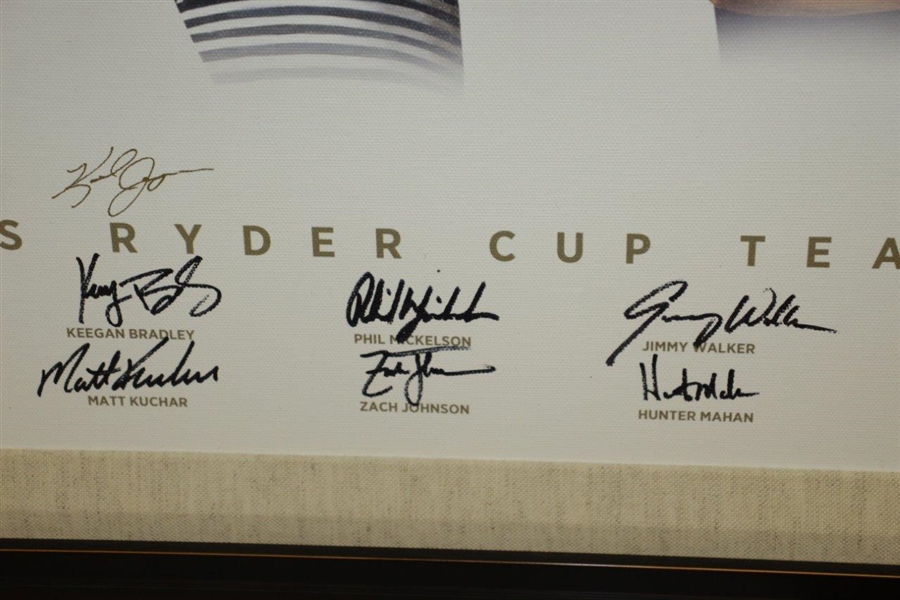 2014 Ryder Cup Team Signed Canvas by T. Watson, Spieth, Mickelson, Fowler, Reed Etc. FULL JSA #Z91304