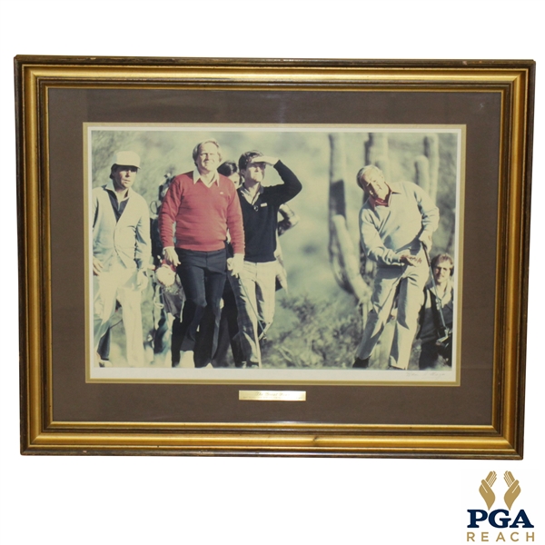 Palmer, Nicklaus, Player & Watson - Great Four in the Desert/Skins Game Signed by Bryan Morgan Photo