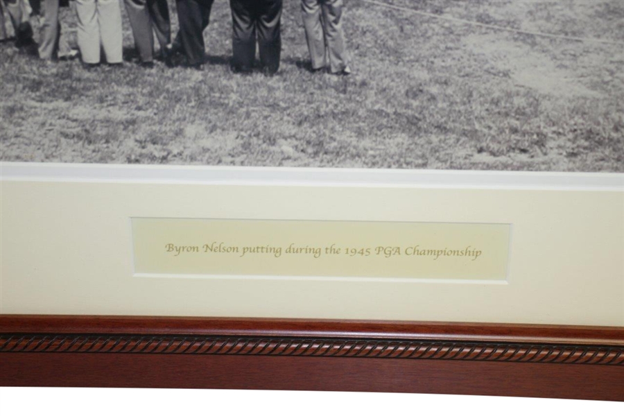 Byron Nelson Putting at 1945 PGA Championship Black And White Photo - Win 8 of 11 In a Row