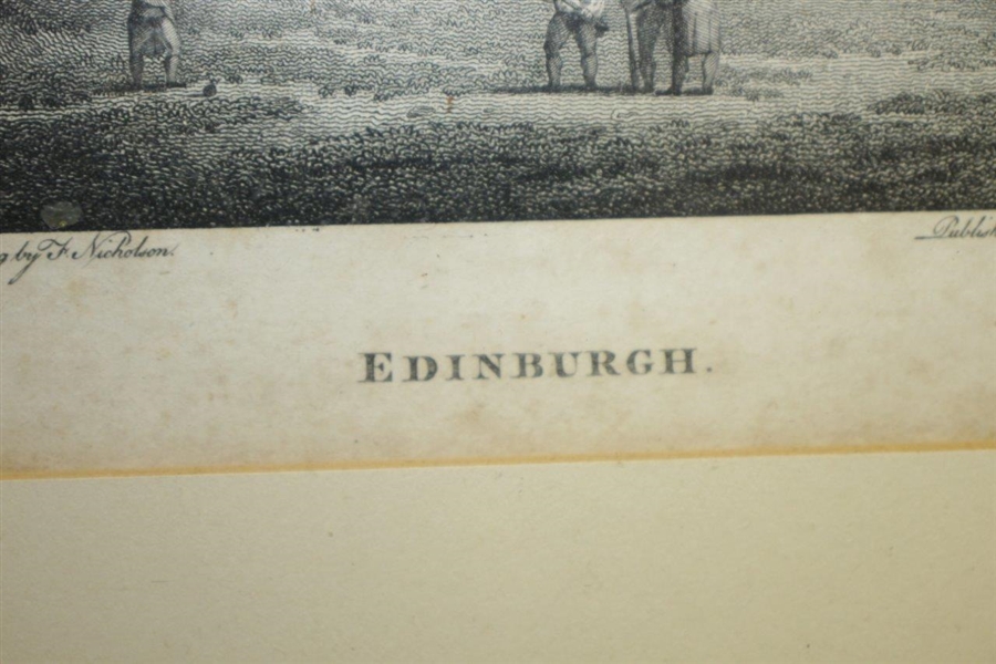 Edinburgh Circa 1798 Golf Engraving By J Walker From F. Nicholson Drawing