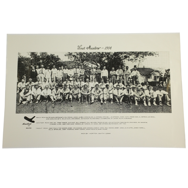 1934 First Masters Acushnet Augusta Invitational Field Photo - Reproduction