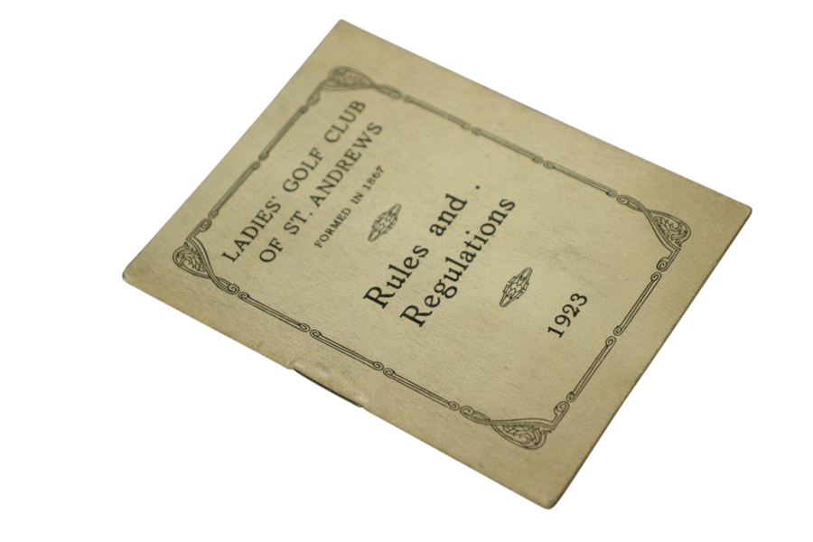 1923 Ladies' Golf Club of St. Andrews Rules And Regulations Booklet