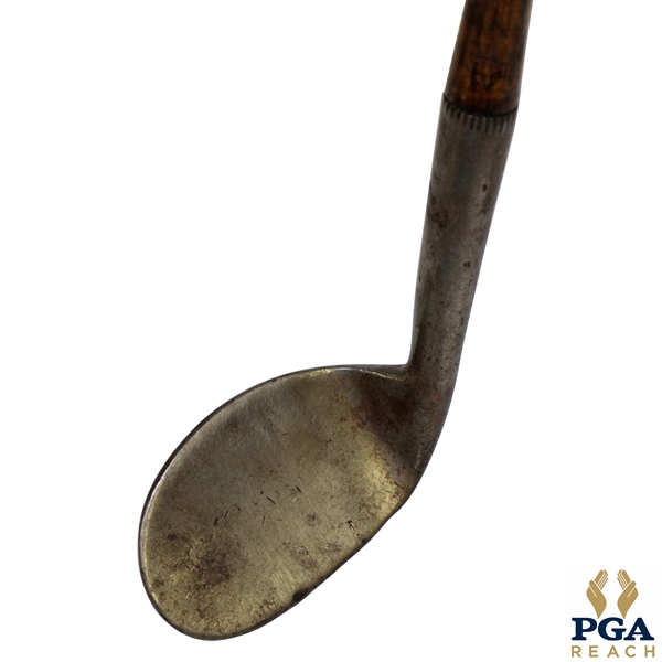 Hand Forged Smooth Concave Face Hickory Shafted Club w/ Original Owner's Initials 'H.E.C' Stamp