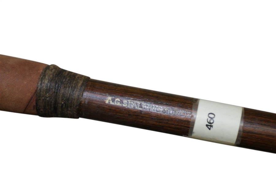 AG Spalding & Bros Makers Long Nose Wood Shafted Junior Wood w/ Sheepskin Grip - Very Good Condition