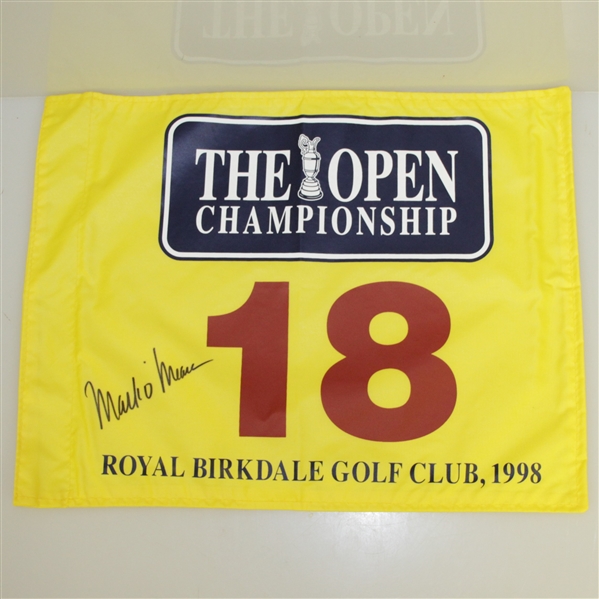 Mark O' Meara Signed 1998 Open Championship at Royal Birkdale Flag JSA ALOA