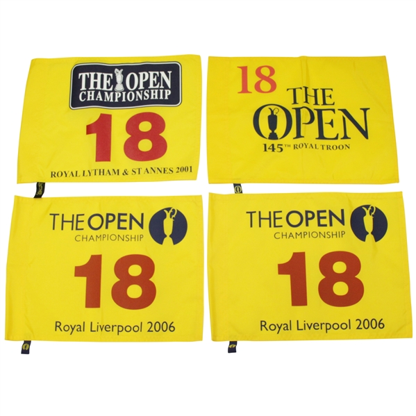 2006, 2016 & 2001 Open Championship Flags - Woods, Stenson, Duval Wins