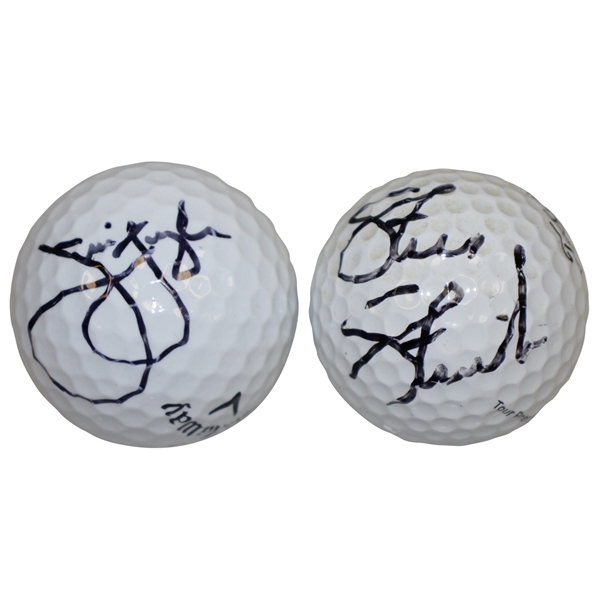 Jim Furyk & Steve Stricker Signed Golf Balls JSA ALOA