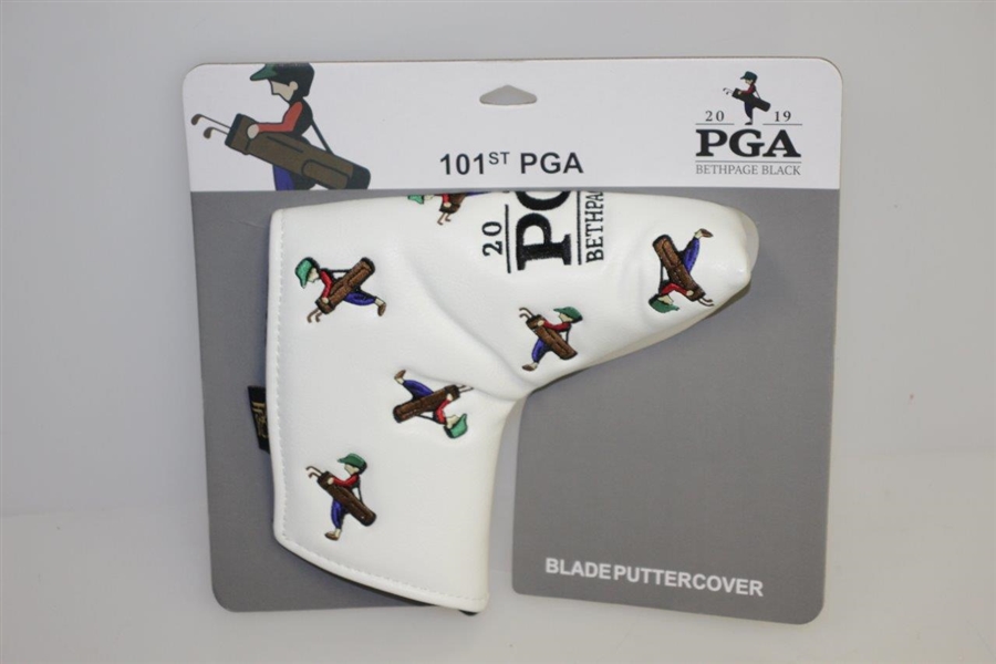2019 PGA Championship Bethpage Black Leather Putter Cover - Koepka Win