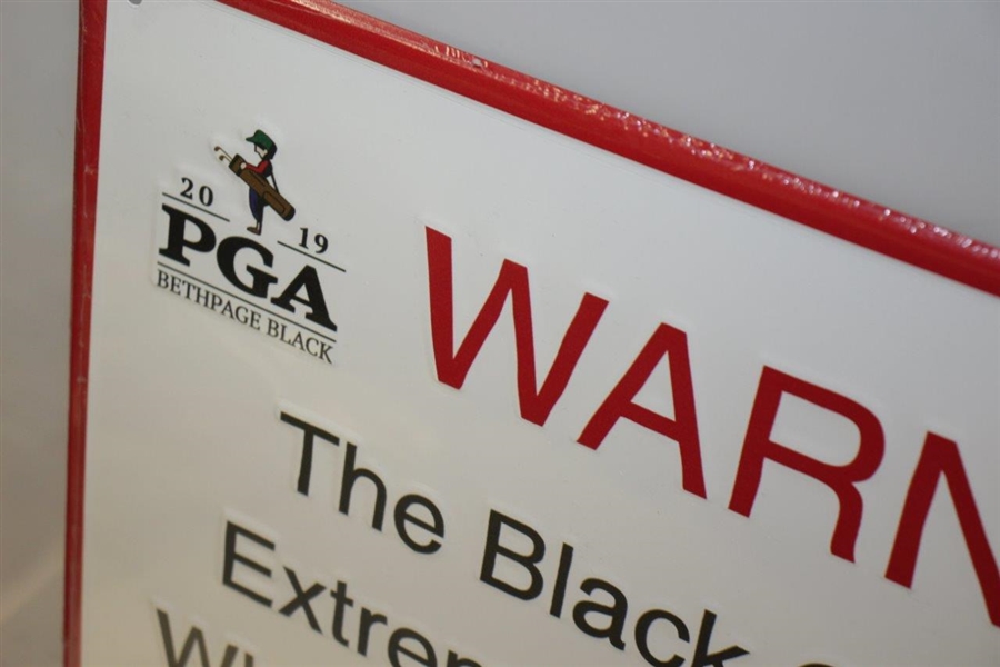 2019 PGA Championship & 2024 Ryder Cup Bethpage Metal Warning Sign
