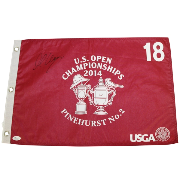 Martin Kaymer Signed 2014 US Open at Pinehurst No. 2 Flag JSA #L57680