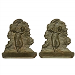 Classic Bobby Jones Cast Iron Bookends by A.C. Williams